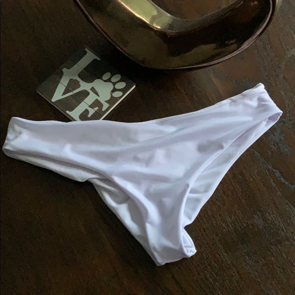 White Cheeky Bikini Bottoms